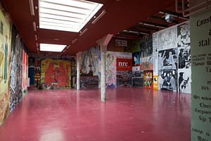 Contemporary art group exhibition Doktor Faustus, part of the farewell exhibition of director Gijs Frieling. W139 painted from head till toe.